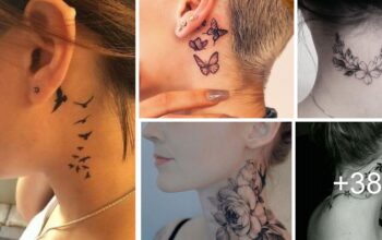 Tatuajes en el cuello pequeños lindos y discretos