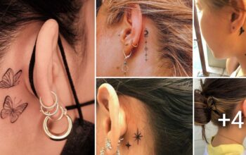 Tatuajes discretos y hermosos detrás de la oreja