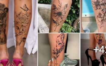 Bellos diseños para tatuarte las pantorrillas y pierna